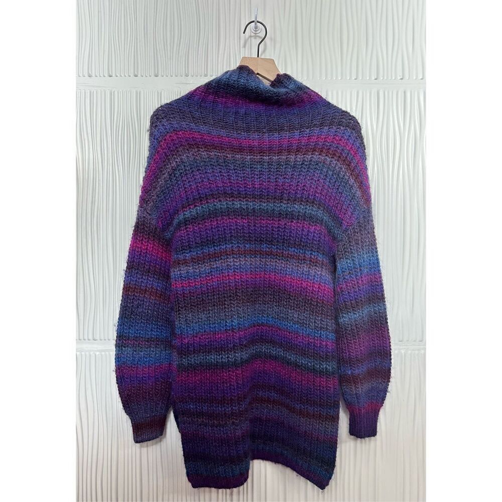 Hatch Purple Striped Maternity Sweater Oversized - Wool Blend - Picture 8 of 13